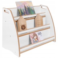 BIBLIOTECZKA MONTESSORI Regał organizer na książki dzieci M dziecięcego CE
