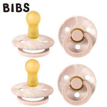 BIBS TIE DIY COLLECTION 2-PACK BLUSH IVORY & BLUSH IVORY M Smoczek Uspokajający kauczuk Hevea - Bibs