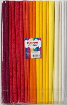 Bibuła marszczona, 10 rolek, ciepłe kolory - Happy Color