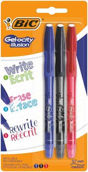 BIC, długopis wymazywalny gel-ocity illusion, czarny, blister  3 kolory - BIC