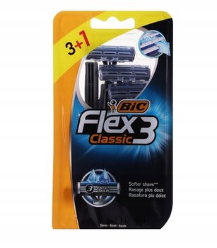 BIC Flex3 Classic, Maszynki do golenia, 3+1 ostrza - BiC