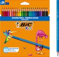 BIC KIDS TROPICOLORS KREDKI OŁÓWKOWE WYTRZYMAŁE DLA DZIECI BEZPIECZNE x24 - BIC