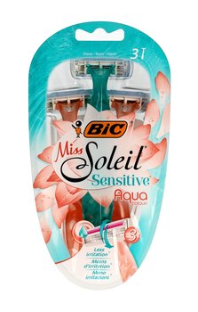 Bic, Miss Soleil 3 Sensitive Aqua Colours, maszynka do golenia, 3 szt. - BiC