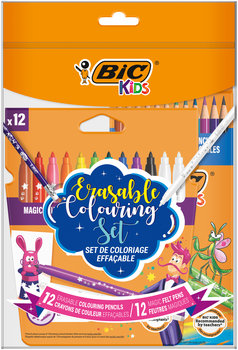 Bic, Zestaw wymazywalny Kids Erasable Coloring Set Pouch, 24 szt. - BIC