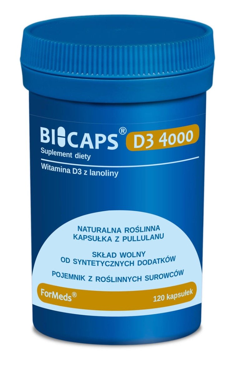 Фото - Вітаміни й мінерали Formeds Bicaps D3 4000, suplement diety, 120 kapsułek 
