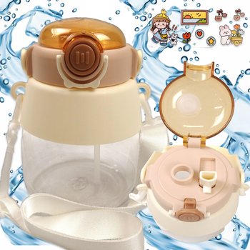 BIDON DO SZKOŁY PRZEDSZKOLA BUTELKA NA WODĘ ZE SŁOMKĄ SMYCZ DLA DZIECI 1L - Realne Ceny