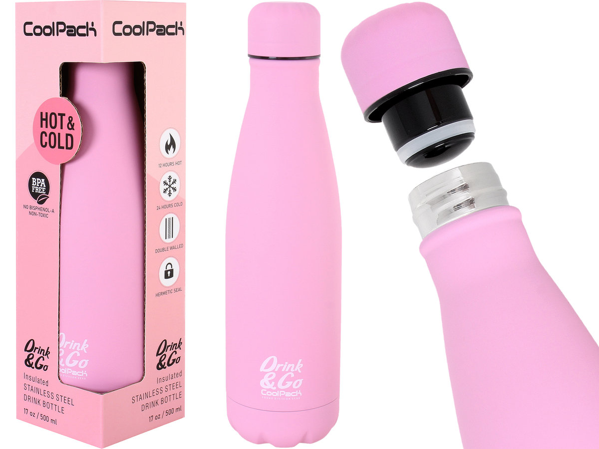 Фото - Термос CoolPack Bidon Metalowy  Termo Bottle Pastel Powder Pink TERMOS 