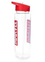 Bidon na wodę Marvel Logo Butelka do szkoły ze słomką dla dziecka