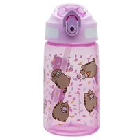 Bidon, Pusheen, transparentny-różowy, Posypka, 600 Ml kot