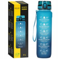 BIDON SPORTOWY SZCZELNA BUTELKA NA NAPÓJ WODĘ SOLIDNA TRITANOWA 1000 ml 4FIZJO
