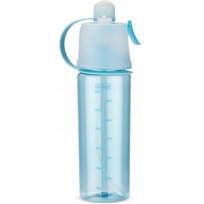 BIDON SPORTOWY treningowy ZE ZRASZACZEM z miarką na siłownię fitness 600ml BLUE COLLECTION