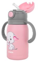 Bidon ze słomką dla dzieci 300 ml N'OVEEN TB566 Różowy Słonik