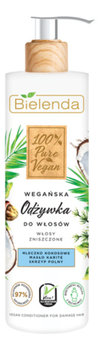 Bielenda 100% Pure Vegan Wegańska Odżywka do włosów zniszczonych 240ml - Bielenda