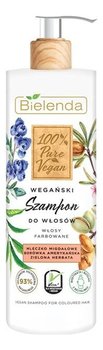 Bielenda 100% Pure Vegan Wegański Szampon do włosów farbowanych 400g - Bielenda