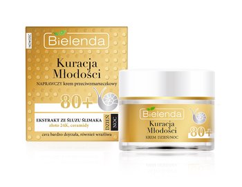 Bielenda, Kuracja Młodości, naprawczy krem przeciwzmarszczkowy 80+ na dzień i noc, 50 ml - Bielenda