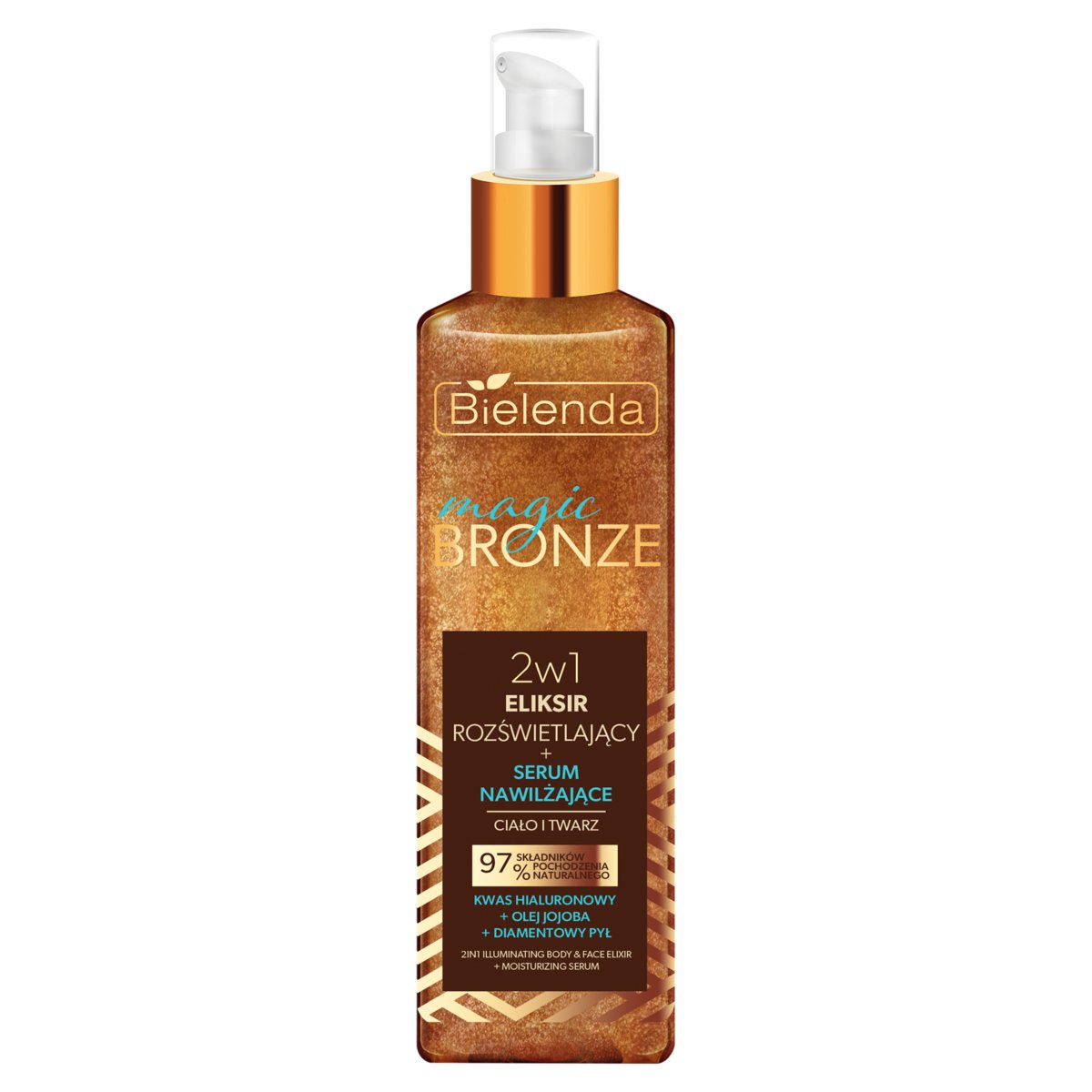 Empik Bielenda MAGIC BRONZE 2w1 eliksir rozświetlający, + serum nawilżające twarz + ciało, 150 ml