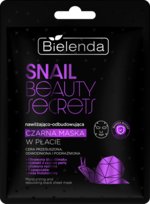 Bielenda, SNAIL BEAUTY SECRETS, Nawilżająco - odbudowująca czarna maska w płacie, 1 szt. Bielenda