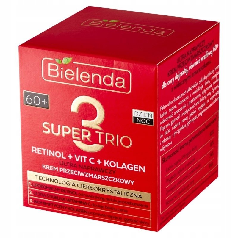 Bielenda, Super Trio, Krem z retinolem i Vit C+Kolagen 60+ | Sklep ...