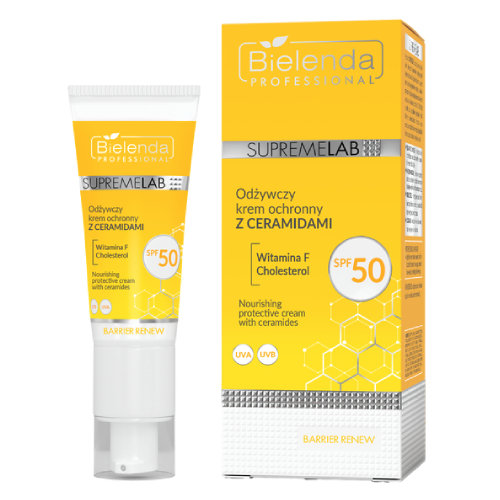 Empik BIELENDA SUPREMELAB BARRIER ODŻYWCZY KREM DO TWARZY Z CERAMIDAMI SPF50 40ML
