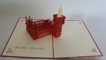 Big Ben, Londyński Zabytek 3d Kartka, Pamiątka - GrandGift