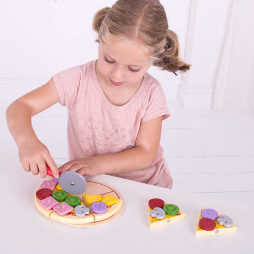 Zdjęcia - Zestaw do zabawy dla dzieci Bigjigs Toys Bigjigs, pizza drewniana 
