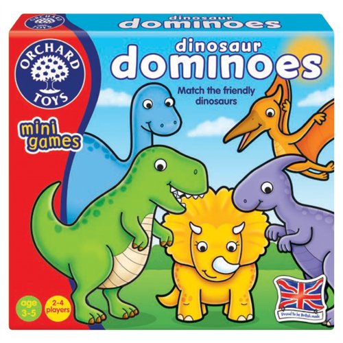 Bigjigs Toys, domino Dinozaury, gra planszowa
