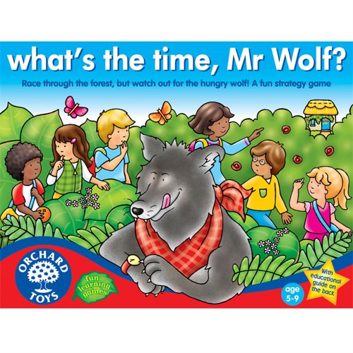 Bigjigs Toys, gra dla dzieci, Która godzina, Panie Wilku?, wersja English, gra planszowa
