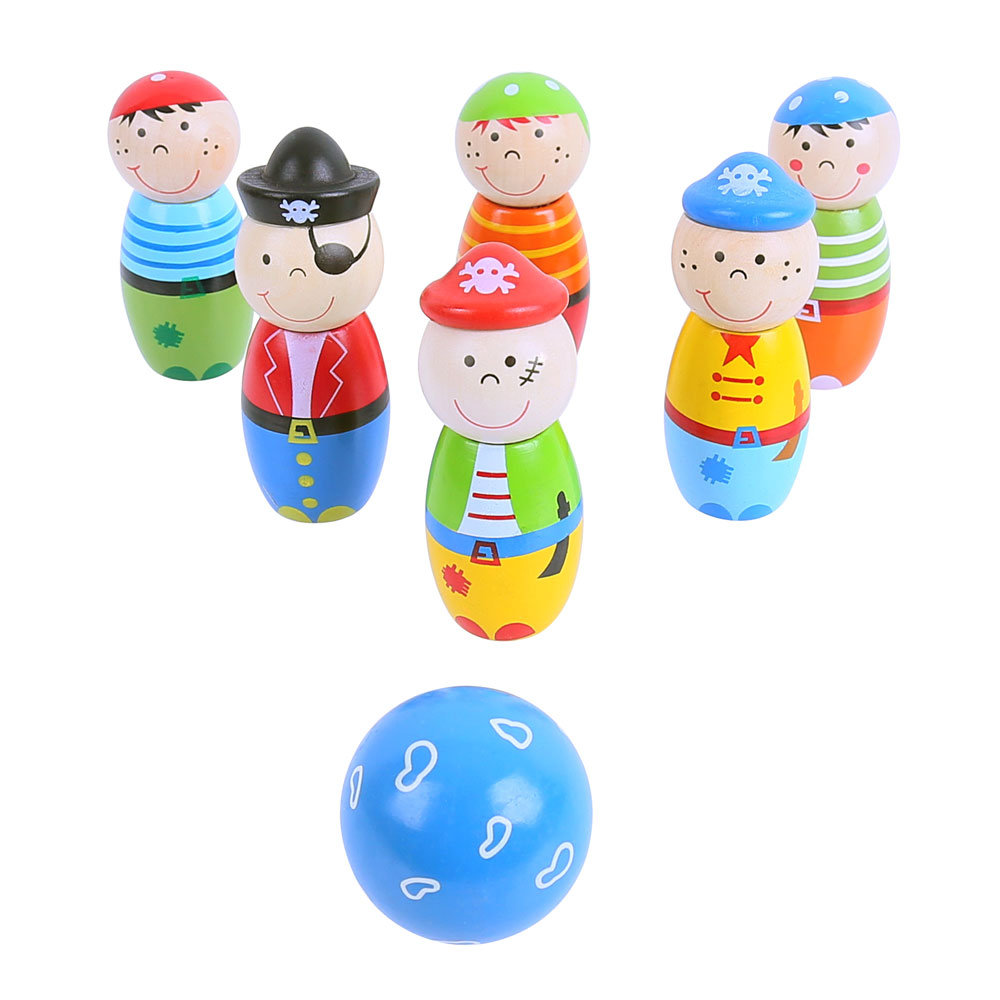Bigjigs Toys, kręgle Piraci, gra zręcznościowa