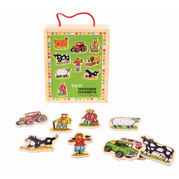 Bigjigs Toys, magnesy na lodówkę Gospodarstwo wiejskie - Bigjigs Toys