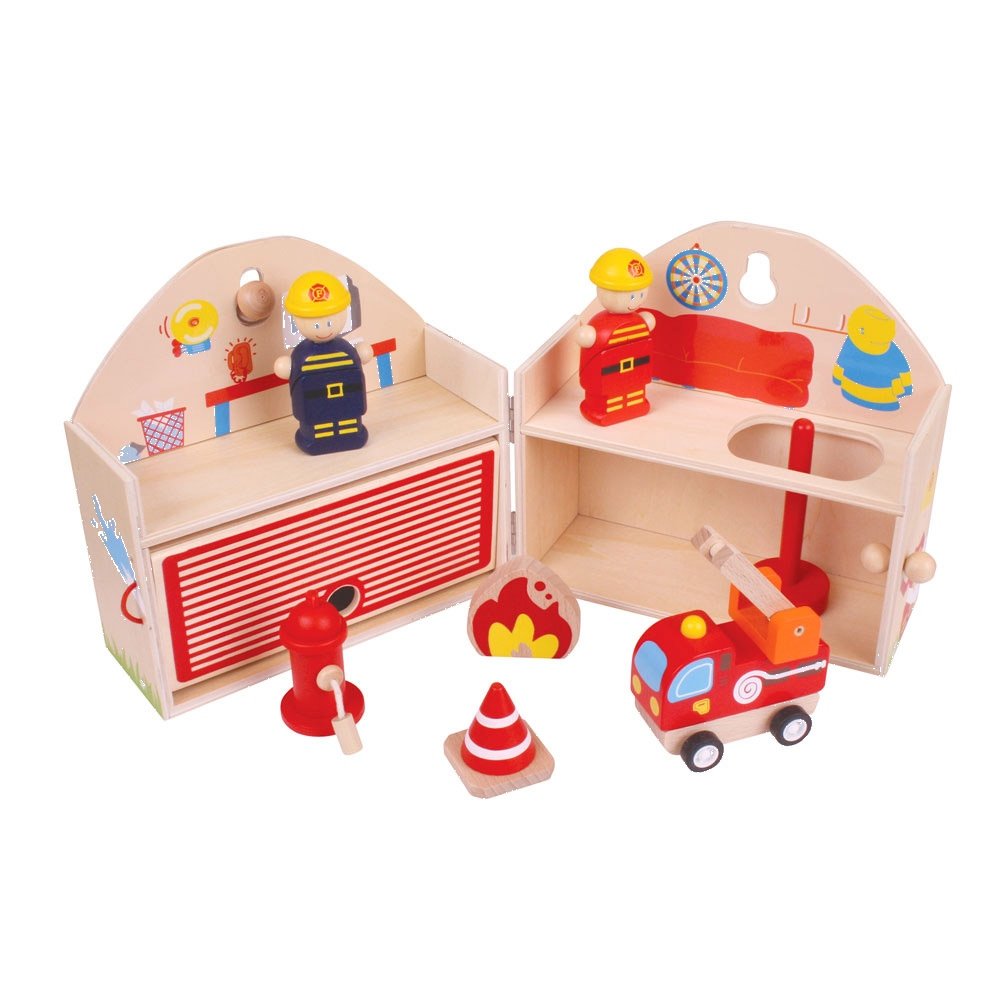 Bigjigs Toys, mini Straż Pożarna, zestaw