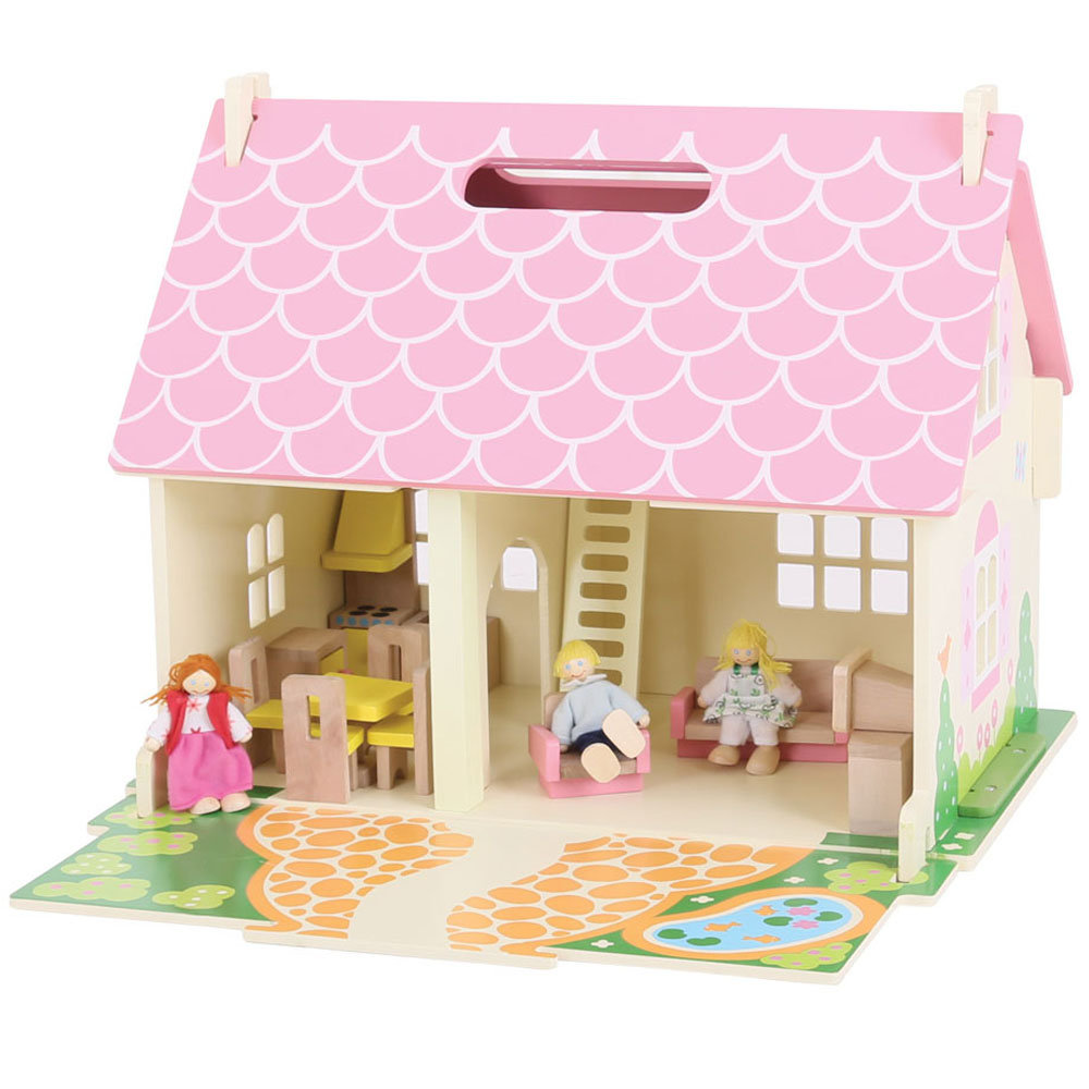 Bigjigs Toys, mobilny domek dla lalek