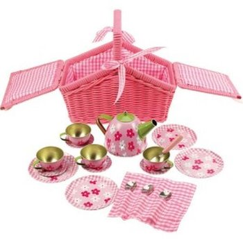 Bigjigs Toys, serwis w kwiaty do herbatki, zestaw - Bigjigs Toys