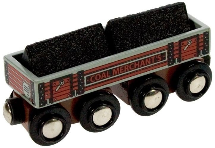 Zdjęcia - Tor samochodowy / kolejowy Bigjigs Toys Bigjigs, Wagon z węglem 