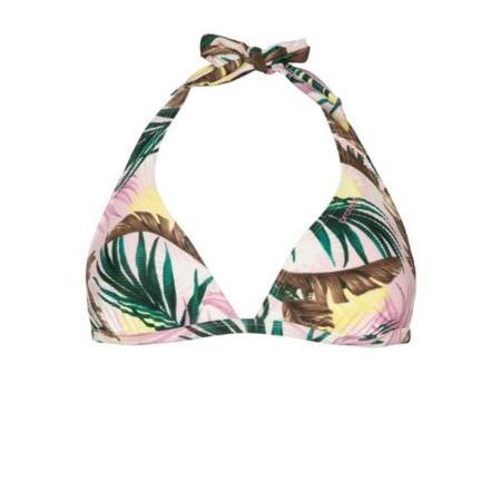 Protest Mm Tyra 20 B – Reggiseno Bikini Donna Scollo Halter, Stampato, Con Coppe Rimovibili, Taglia M (Modella 1,75m)
