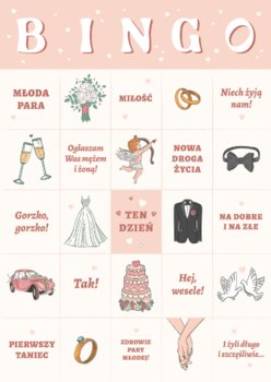 BINGO ŚLUBNE KARTKA - Nadwyraz.com