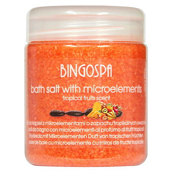 BINGOSPA, Sól do kąpieli z mikroelementami o zapachu owoców tropikalnych, 550g - BINGOSPA