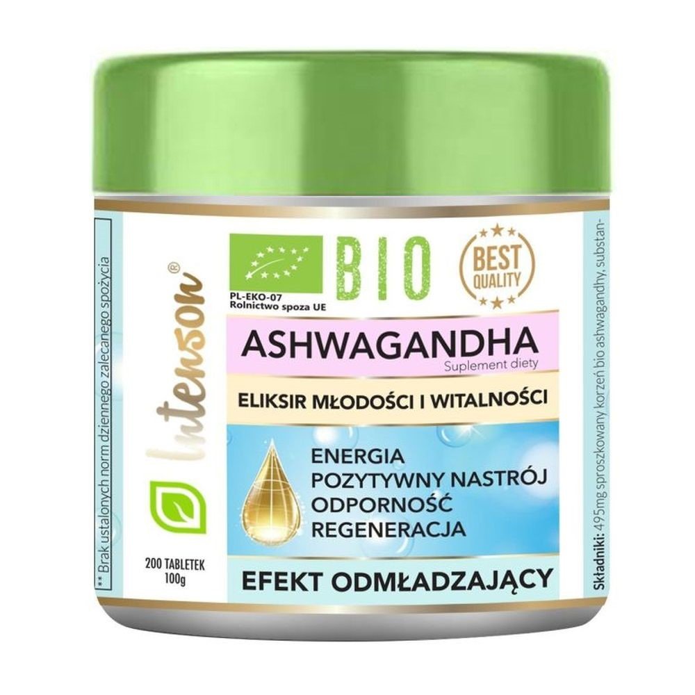 Фото - Вітаміни й мінерали Bio Ashwagandha Tabletki 100 g - Intenson Suplement diety