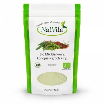 Bio Białko Mix Konopia Groch Ryż 300 g Natvita - NatVita