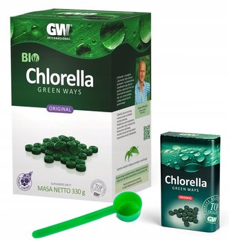 BIO CHLORELLA Green Ways 330 g (1320 tabletek) + PUDEŁKO PODRÓŻNE + MIARKA - Green Ways