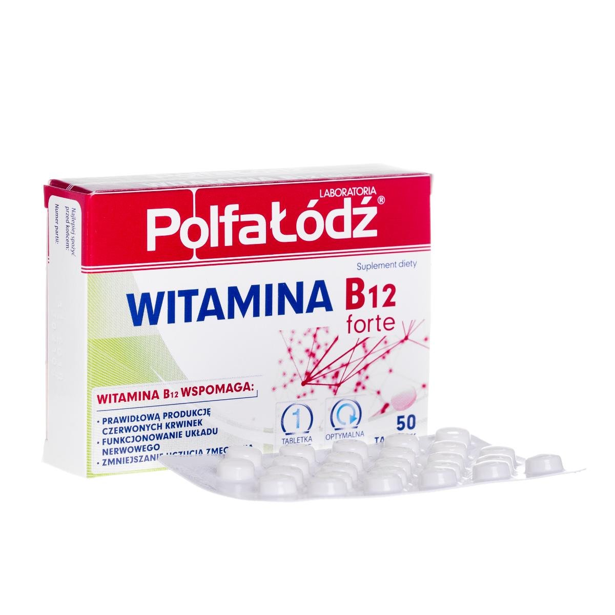 Фото - Вітаміни й мінерали Forte Suplement diety, Bio-Profil, Witamina B12 , 50 tabletek 