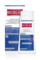 Bioblas, Cynk + Mentol Ziołowy Szampon Przeciwłupieżowy Z Odżywką Przeciw Wypadaniu Włosów, 360 Ml