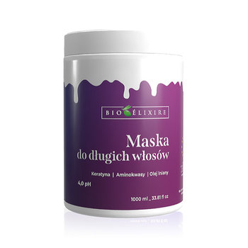 Bioelixire Maska do długich włosów - Keratyna, aminokwasy, olej lniany 1000 - Bioelixire