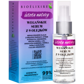 Bioelixire Wegańskie, Nawilżające Serum Regenerujące Do Włosów Z 9 Olejkami Witaminą C Do Każdego Rodzaju Włosów 50Ml - Bioelixire