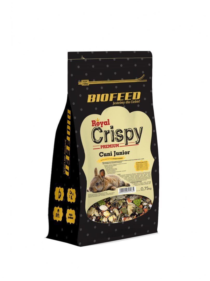 Фото - Корм для гризуна Biofeed Royal Crispy Premium Cuni Junior 750g - dla młodych królików 