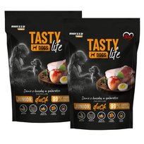 BIOFEED Tasty dog life junior kaczka 90% 2x500g
