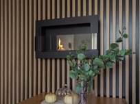 Biokominek 650x400mm czarny mat z szybą