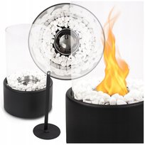 Biokominek dekoracyjny na biopaliwo z kamieniami ozdobnymi bezdymny na PREZENT