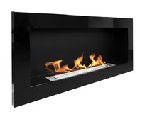 Biokominek wiszący 900x400 czarny połysk
