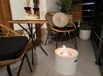 Biokominek wolnostojący Moon Mini biały mat