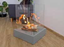 Biokominek  wolnostojący Sunset Garden Szary 40x40x52cm